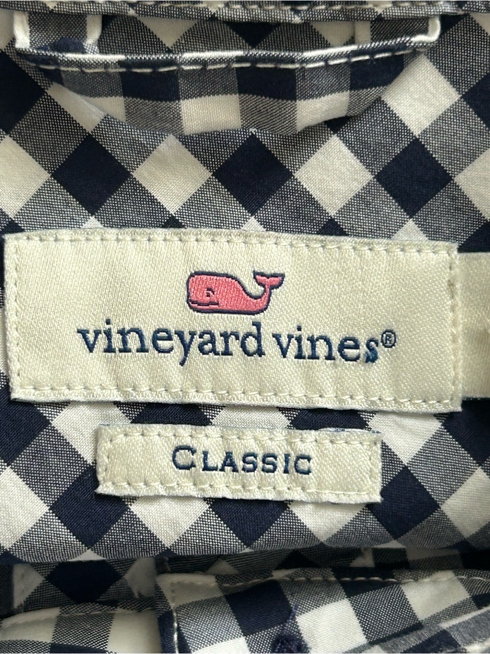 Vineyard Vines Classic Gingham Long Sleeve Button Down Shirt - Picture 3 of 9